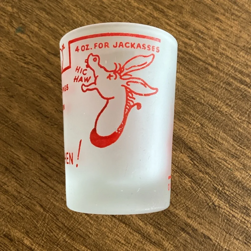 Two Vintage Hazel Atlas SAY WHEN ! and THEE Shot Glasses